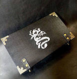 Дерев'яна подарункова ігрова коробка для гри в кості "Dice box" з гравіюванням, фото 9