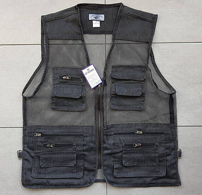 Жилетка літня в сітку 46-48 у роздріб Темно-сірий