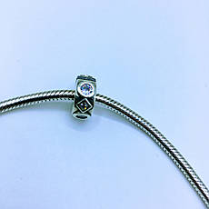 Шарм Стоппер Фіаніт Срібло 925