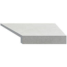 Кутовий елемент бортової плитки Aquaviva Granito Light Gray, Г-подібний, 595x345x50 (20) права/45