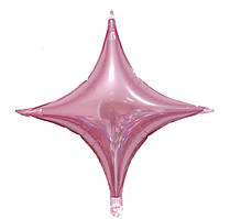 Куля зірка чотирикутна рожева 26"