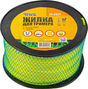 Лісочка для тріммера 2,70 мм*138 м, 1 кг, "квадрат" MASTERTOOL 19-2427