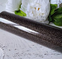 Термотрансферна плівка для термопереносу Гліттер колір Чорний 10х25см