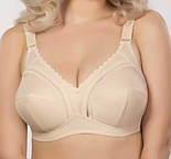 Бюстгальтер великого розміру без кісточок, білий, фото 5