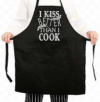 Фартук с принтом "I kiss better then i cook"