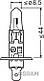 Лампа галогенна H1 12 V 55 W P14.5S OSRAM 64150, фото 3