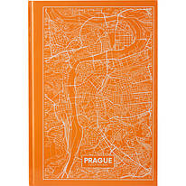 Книга записна А4 Axent Maps Prague 96 аркушів клітинка тверда обкладинка 8422-542-A, 43049