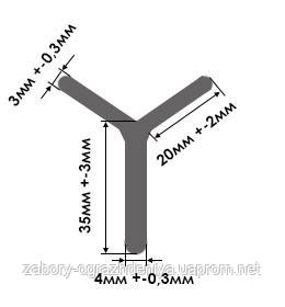 Столб для забора металлический (h=2,525м; полимер. покрытие), У-сечение, ТМ Казачка - фото 2 - id-p1361049518