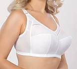 Бюстгальтер без кісточок великих розмірів жіночий, синій, фото 4