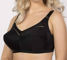 Бюстгальтер без косточек больших размеров женский, черный