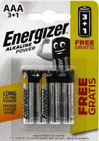 Батарейки лужні ААА Energizer POWER AAA LR03 бл4 7638900302097