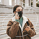 Маска захисна Sammy Icon коричневого кольору Coffee mask, фото 2