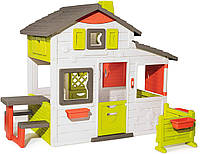 Дитячий будиночок для друзів з горищем, парканом і дверним дзвінком (Friends House), Smoby 3+
