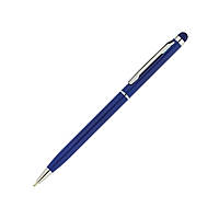 Ручка шариковая стилус, корпус металлический синий Е10308-24, синяя