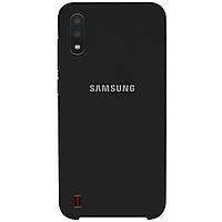 Силиконовый чехол Silicone Cover на телефон Samsung Galaxy A01/Самсунг А01