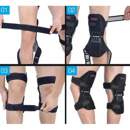 Колінні стабілізатори підкочені біонічні Powerknee Nasus Sports Lite для підтримки колінного суглоба, фото 1