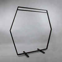 Вішалка рейл Loft Classic в стилі Лофт 1640х1640х460мм Шестигранник, Вішалка з металу 180 см, Вішалка лофт