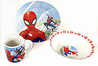 Набор детской посуды Человек паук (Spider Man) 3 предмета керамика