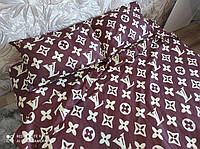 Полуторное постельное белье Louis Vuitton коричневое
