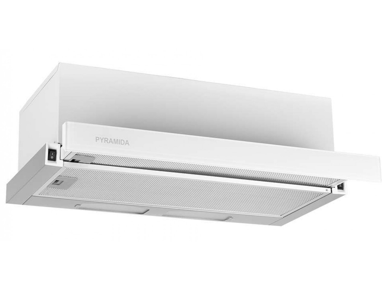 Вытяжка кухонная телескопическая PYRAMIDA TL 60 G IX WH, фото 1