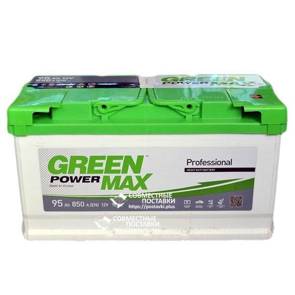 Аккумулятор Green Power Max Аккумулятор 95 А.З.Е. Japan со стандартными клеммами | L, EN850 (Европа)