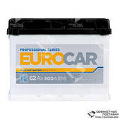 Аккумулятор EUROCar 62 А.3.E Japan (B0) со стандартными клеммами | L, EN600 (Европа)