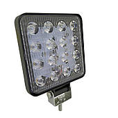 LED фара 48W SLIM 16x3W широкий промінь 85х85х15 мм квадратний корпус 6000K