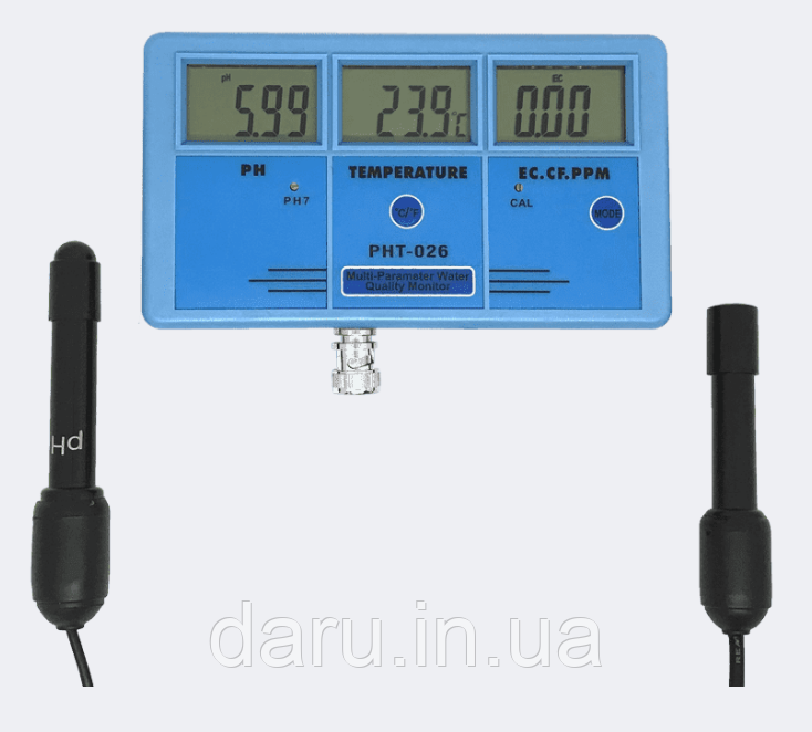 Стаціонарний комбінований монітор РН-026 pH, EC, CF, TDS, Temp - monitor