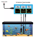 Стаціонарний комбінований монітор РН-215 pH, Salinity, Temp для акваріума, фото 3