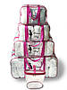 Допологова сумка в пологовий будинок прозора рожева Mommy Bag Набір прозорих сумок р. S, M, L, XL з органайзером, фото 7