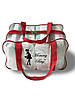 Прозорі сумки в пологовий будинок для майбутніх мам Mommy Bag р. S, M, L 3 шт. Прозора сумка в родзал червона, фото 9
