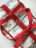 Прозорі сумки в пологовий будинок для майбутніх мам Mommy Bag р. S, M, L 3 шт. Прозора сумка в родзал червона, фото 6