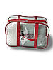 Прозорі сумки в пологовий будинок для майбутніх мам Mommy Bag р. S, M, L 3 шт. Прозора сумка в родзал червона, фото 10