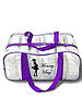 Порожня прозора сумка в пологовий будинок для речей фіолетова р. L Містка сумка для майбутніх мам, фото 2