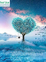 Алмазна мозаїка "Дерево закоханих", картина стразами 40*50см