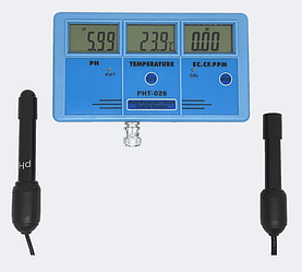 Стаціонарний комбінований монітор РН-026 pH, EC, CF, TDS, Temp — monitor