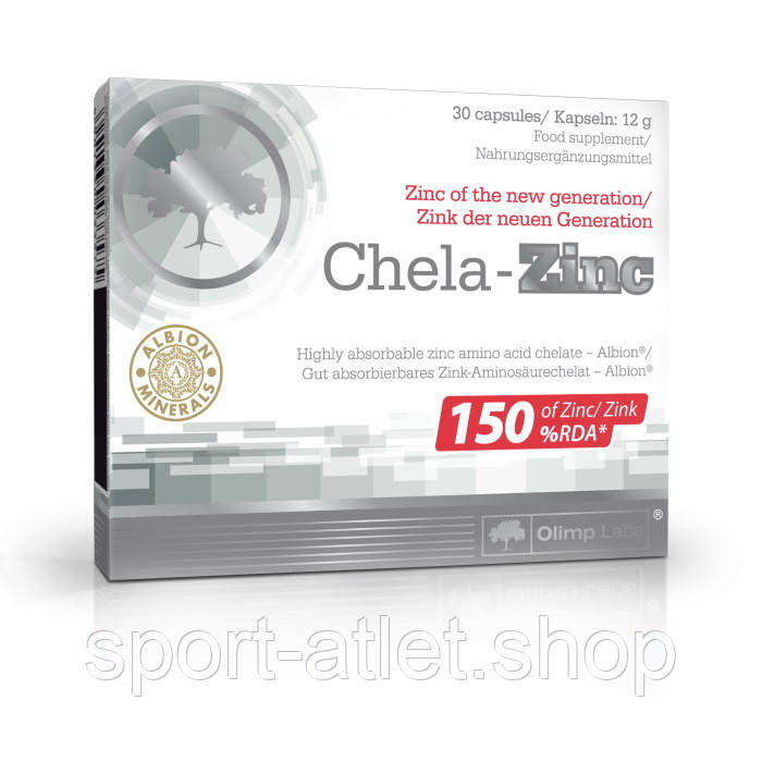 Вітаміни та мінерали Olimp Chela-Zinc, 30 капсул