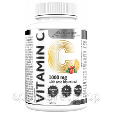 Вітаміни та мінерали Kevin Levrone Vitamin C 1000 mg with Bioflavonoids & Rose Hips, 90 таблеток