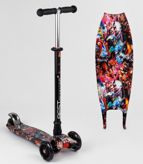 Самокат триколісний дитячий Maxi Best Scooter A 25780 /779-1544 колеса світяться