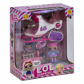Лялька ЛОЛ з вертольотом LOL Surprise іграшка для дівчинки від 3 років (57124)