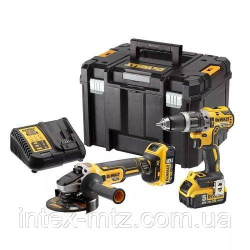 Набір шуруповерт і болгарка DeWALT DCK2080P2T (безщіткові акумуляторні 18 В)