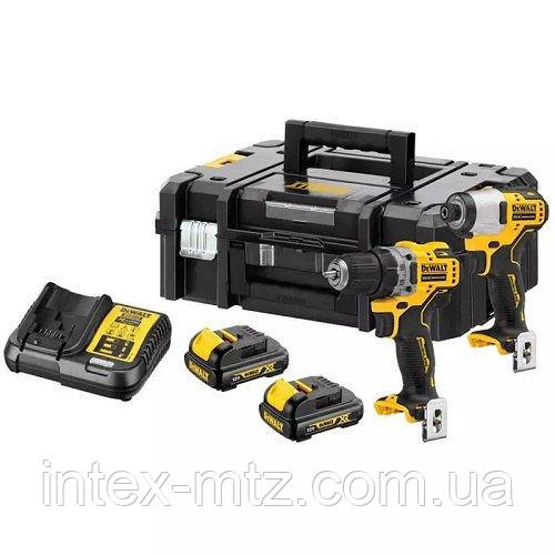Набір з двох шуруповертів DeWALT DCK2110C2T безщіткові, акумуляторні 12 В