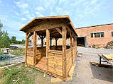 Альтанка брашірованная з термобруса 4.5х3 м від виробника Thermo Outdoor Gazebo 160, фото 3