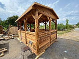 Альтанка брашірованная з термобруса 4.5х3 м від виробника Thermo Outdoor Gazebo 160, фото 4