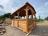 Альтанка брашірованная з термобруса 4.5х3 м від виробника Thermo Outdoor Gazebo 160, фото 5
