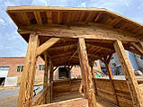Альтанка брашірованная з термобруса 4.5х3 м від виробника Thermo Outdoor Gazebo 160, фото 6