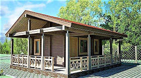 Лазня з профільованого бруса 7х8 м