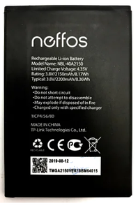 Акумулятор АКБ TP-Link NBL-40A2150 для TP-Link Neffos C5 Plus (3.8V 2150mAh) Оригінал