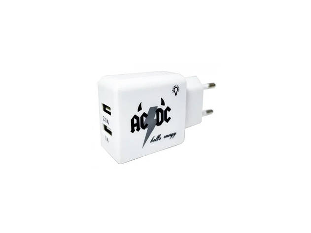 Мережевий адаптер EUROSKY E-POWER AC/DC 2 USB 2.1 A+1.5 A, фото 2