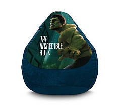 Крісло мішок "Hulk" Флок темно-синій